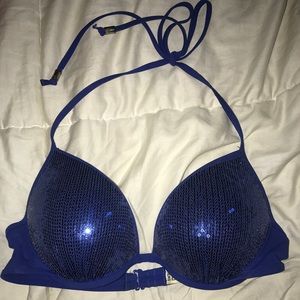 Push up sequin bikini top
